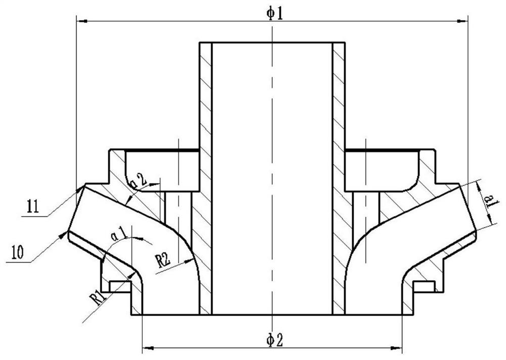 A wide-width and high-efficiency vane guide wheel suitable for 387 series submersible electric pumps