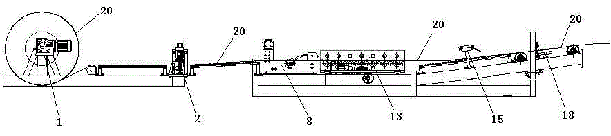 Colored steel coil feeding device