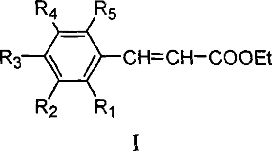 Method for preparing ethyl cinnamate derivative