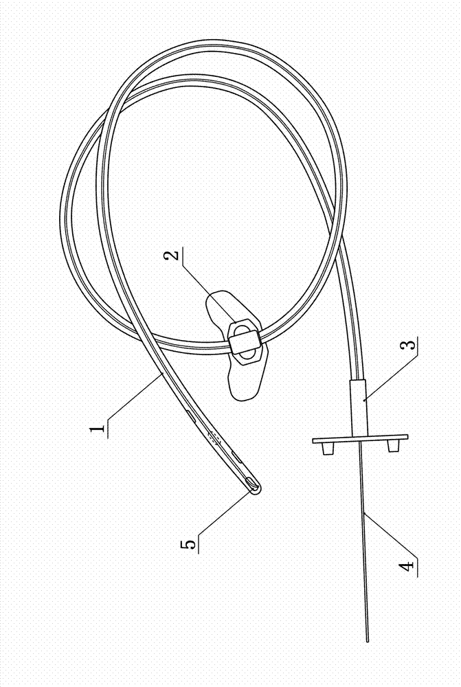 Porous nasogastric tube with fixing device and guide wire