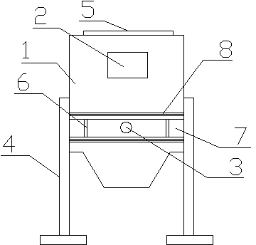 Adjustment-type plastic granule storage device