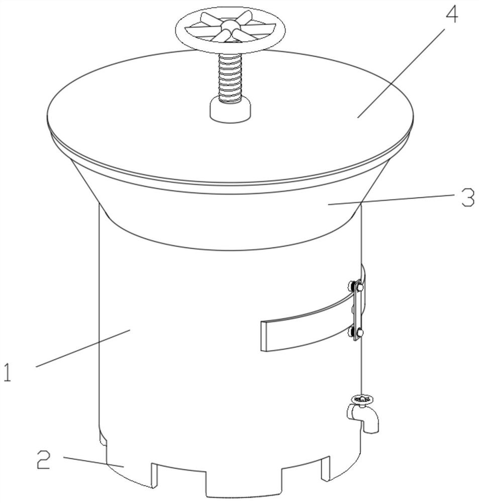 A clarification filter device for wine making