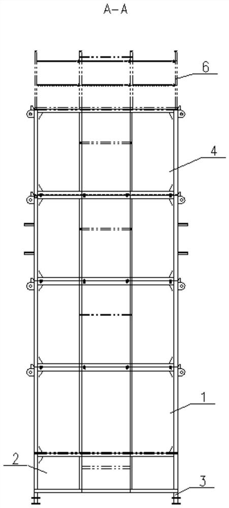 Assembled scaffolding for shipbuilding