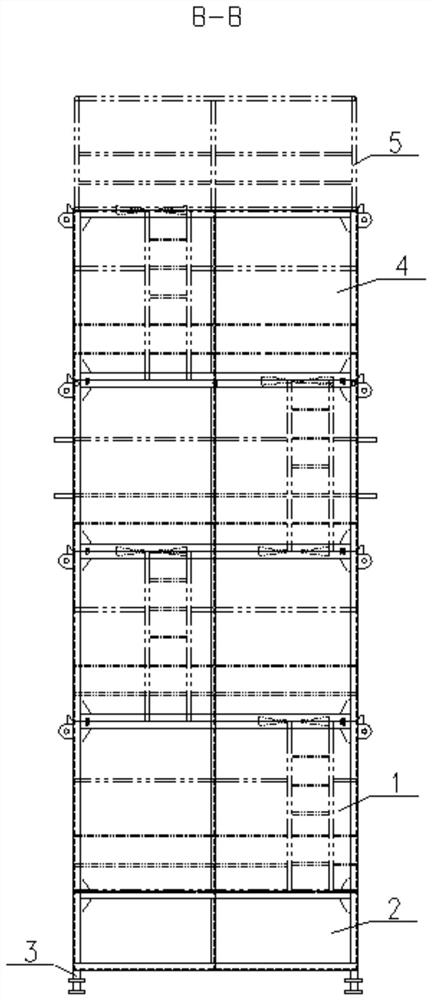 Assembled scaffolding for shipbuilding