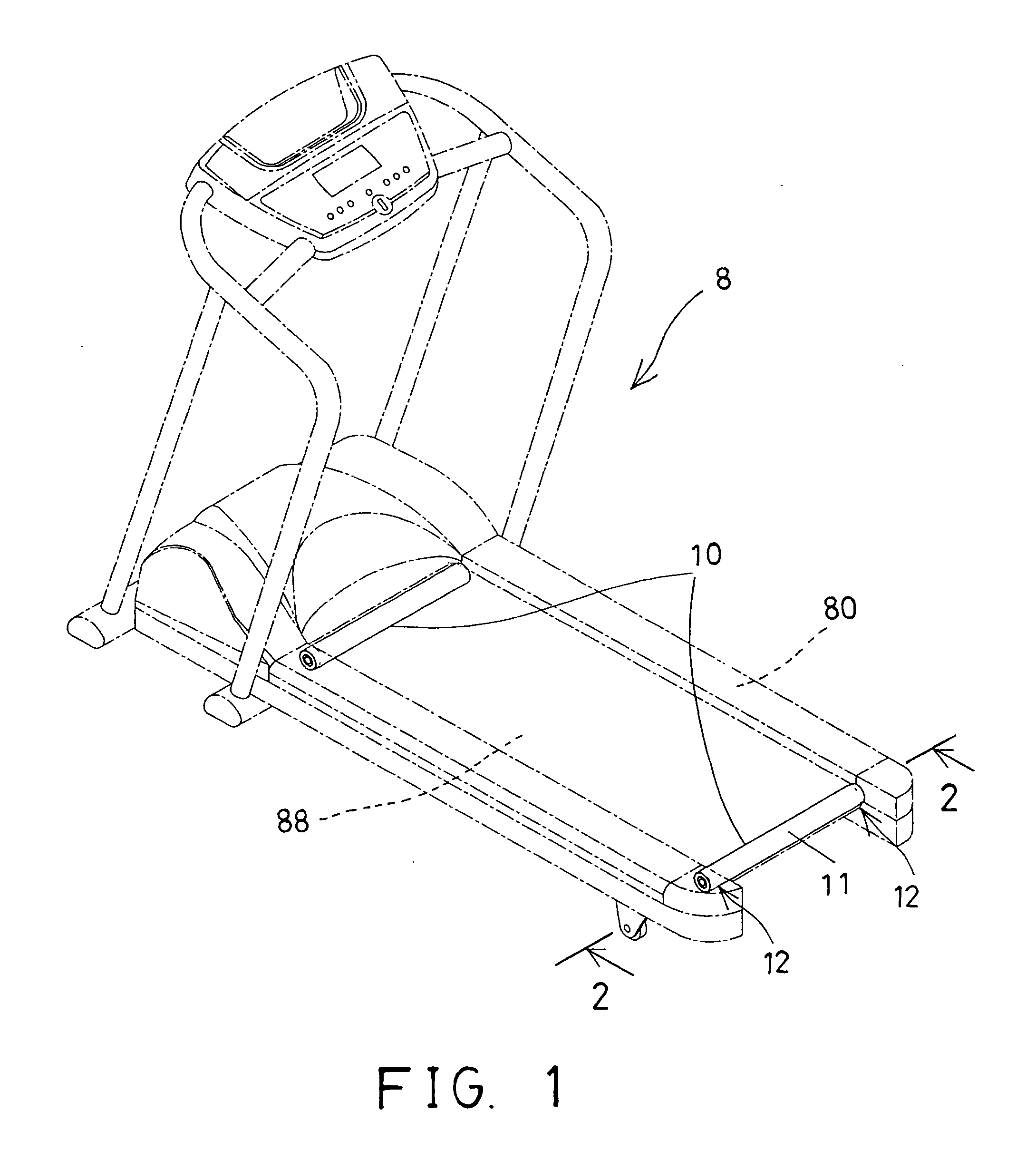 Treadmill roller device having bearing