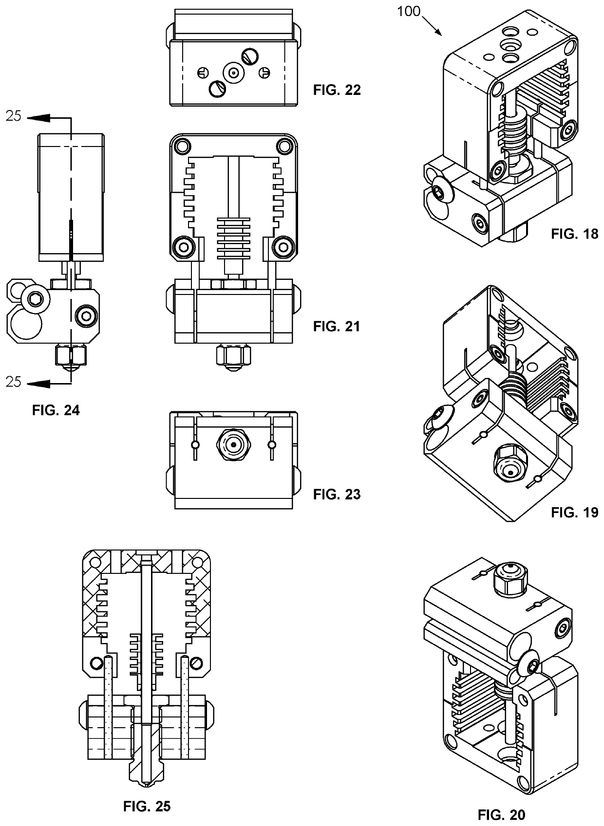 Adaptable high-performance extrusion head for fused filament fabrication systems