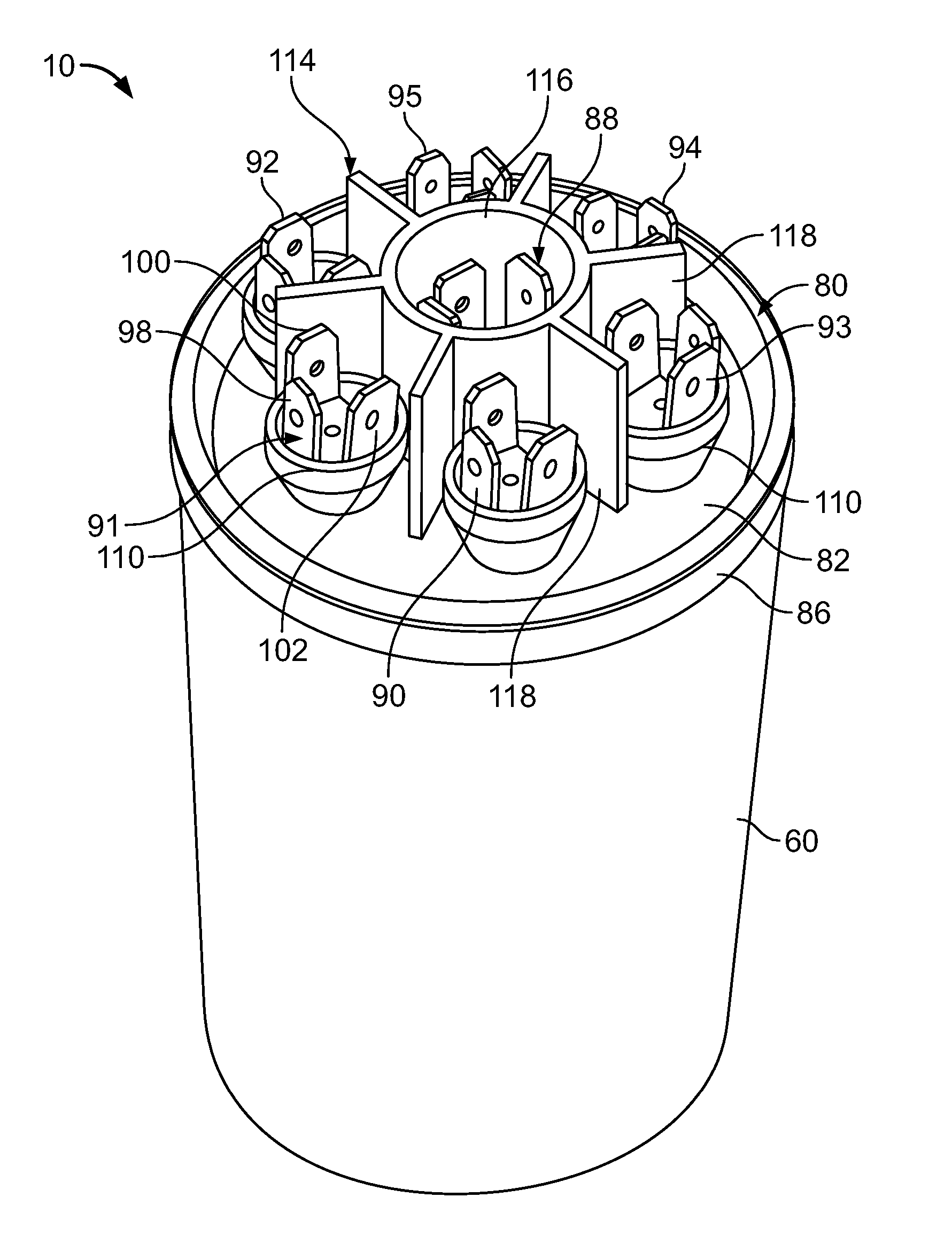 Capacitor for multiple replacement applications