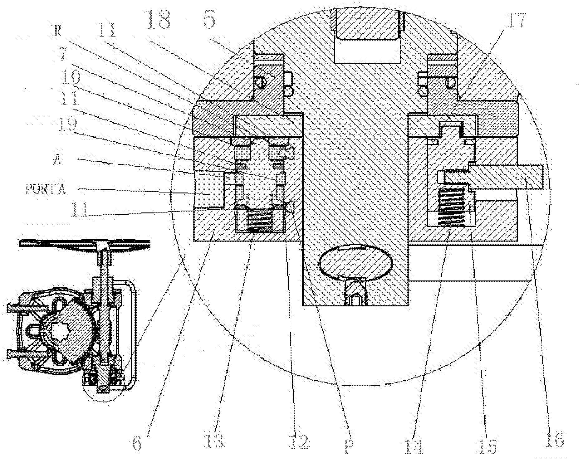 Safety hand wheel hand-operation and automatic-operation switching mechanism of pneumatic actuator