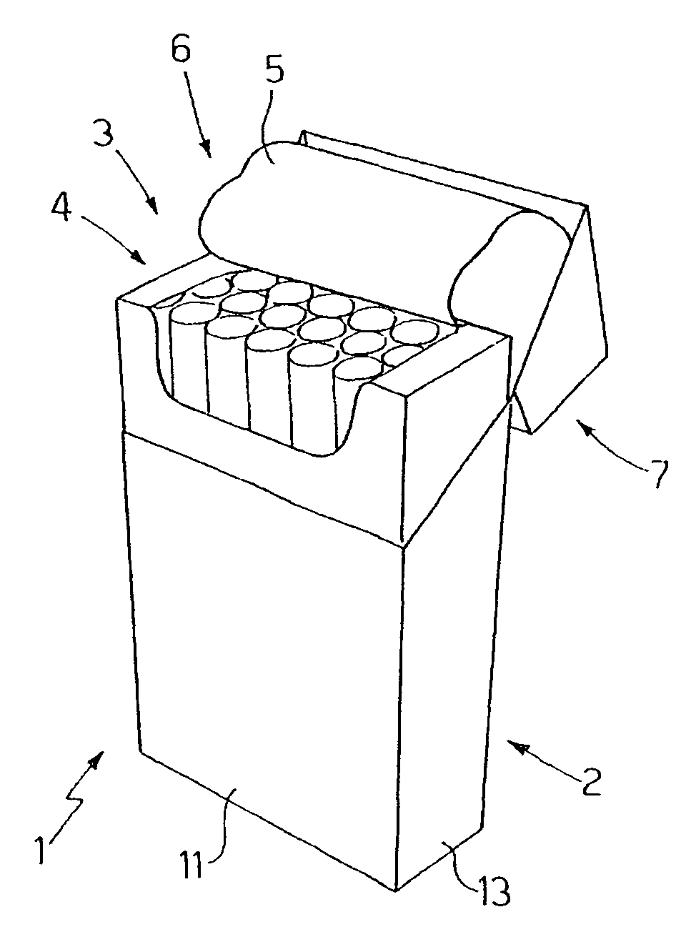 Package of Tobacco Articles Having an Inner Package with a Cover Flap Fixed to a Hinged Lid