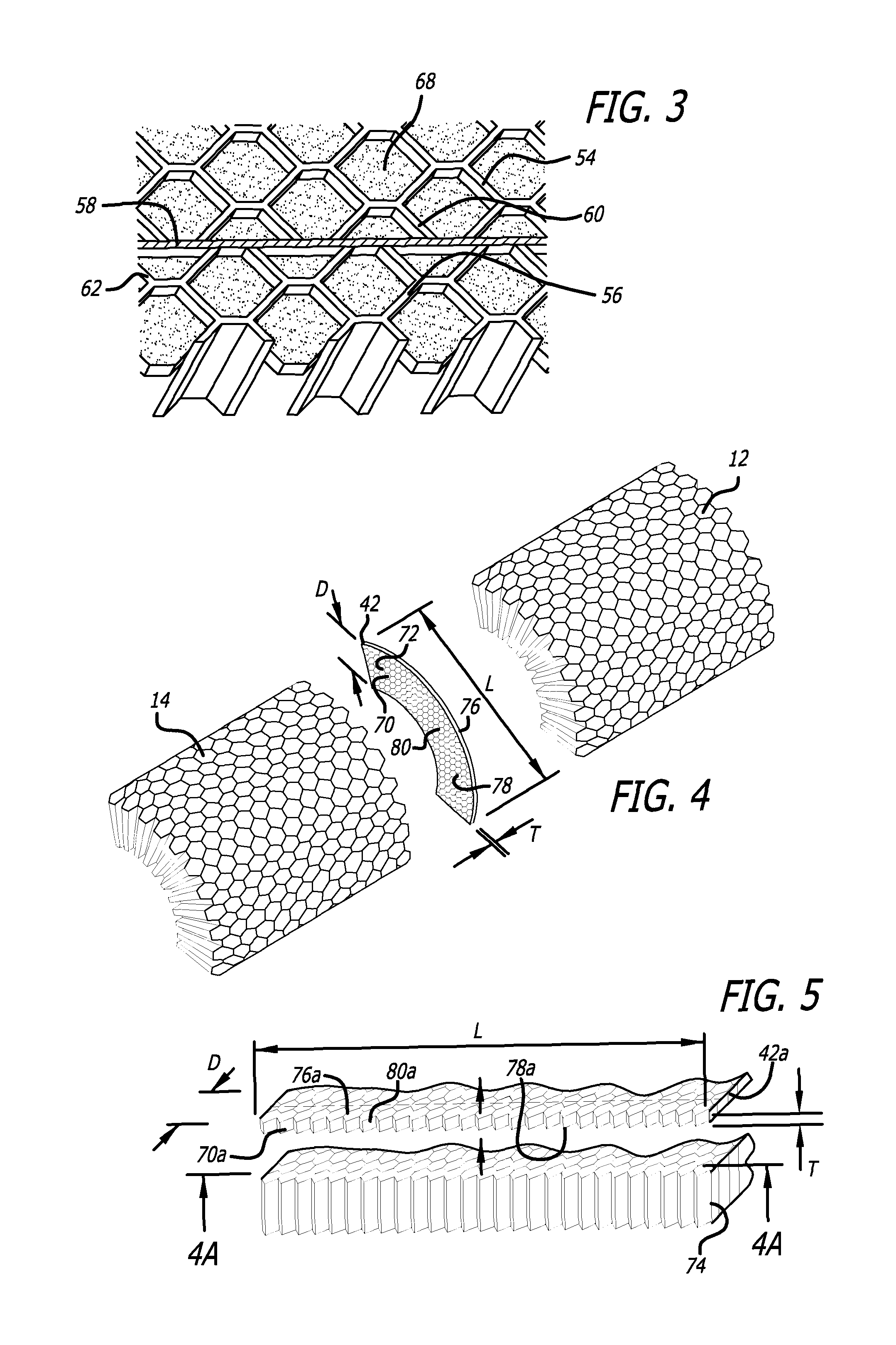 Splicing of curved acoustic honeycomb