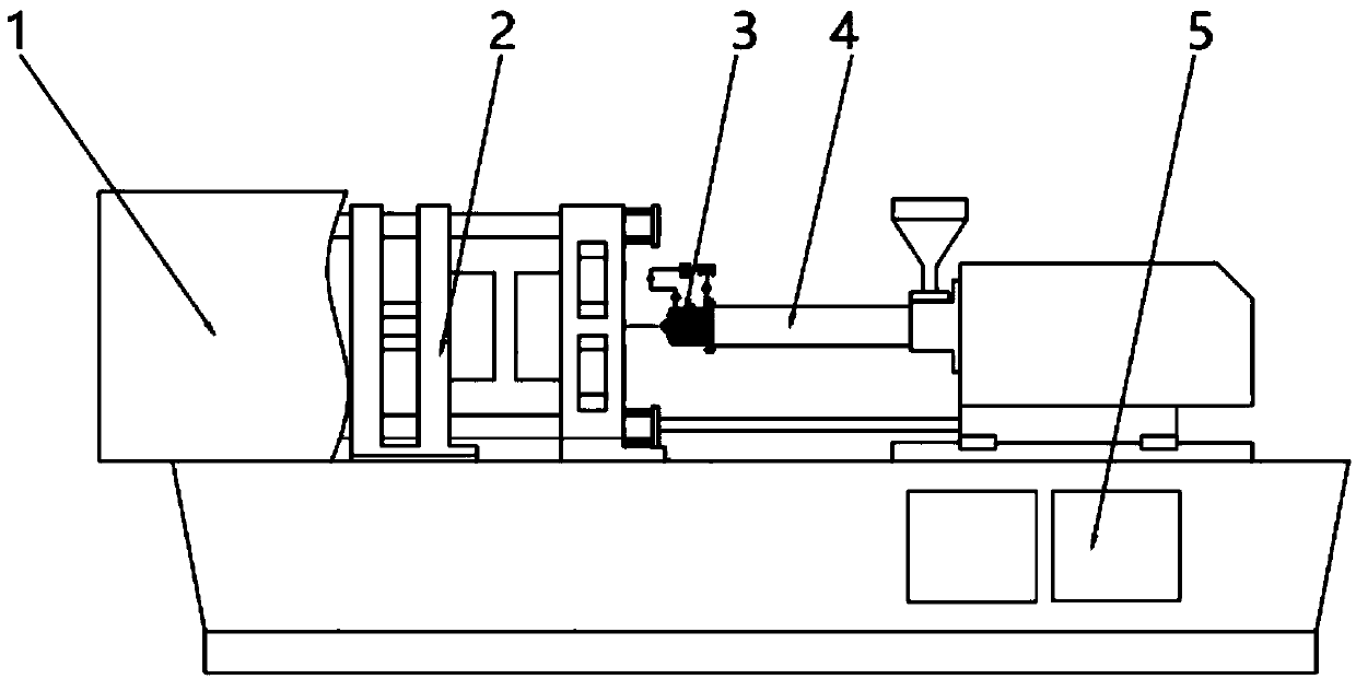 Ultra-high speed injection molding machine with cooling nozzle