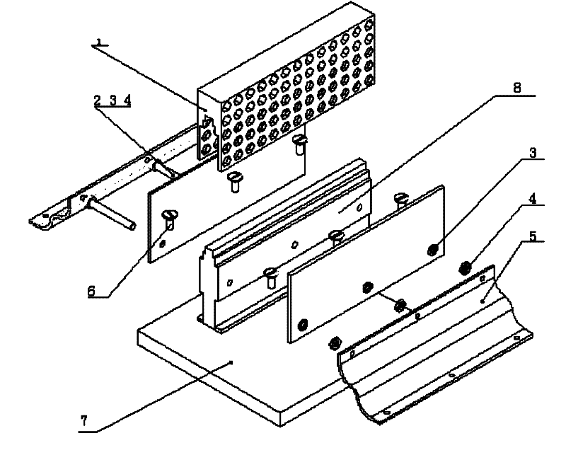 T-shaped connection structure of composite material laminboard