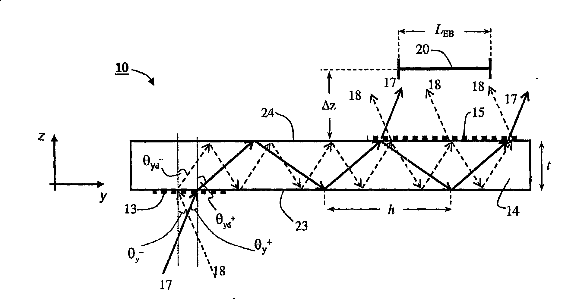 Diffractive optical device and system