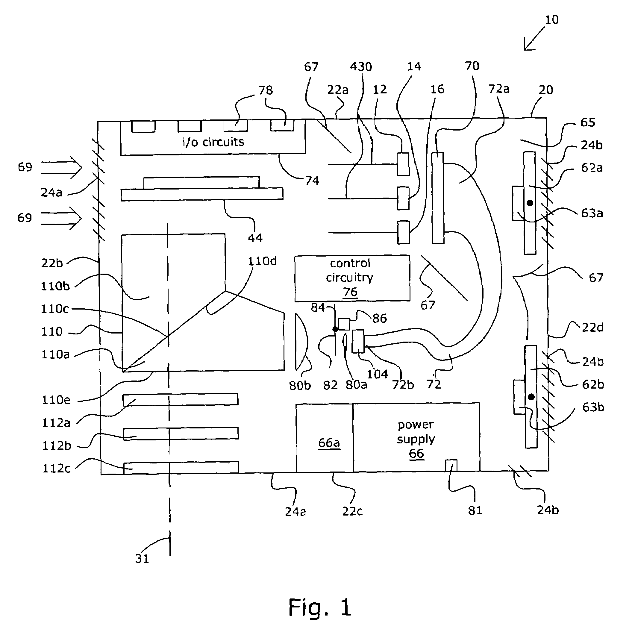 Projection-type display devices with reduced weight and size