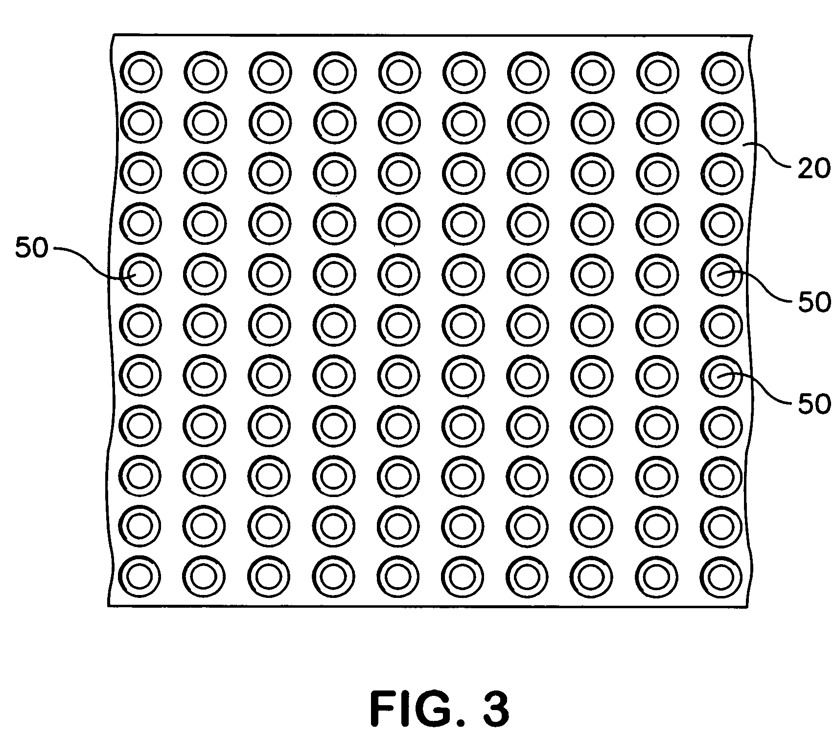 Embossing or bonding device containing facetted impression elements
