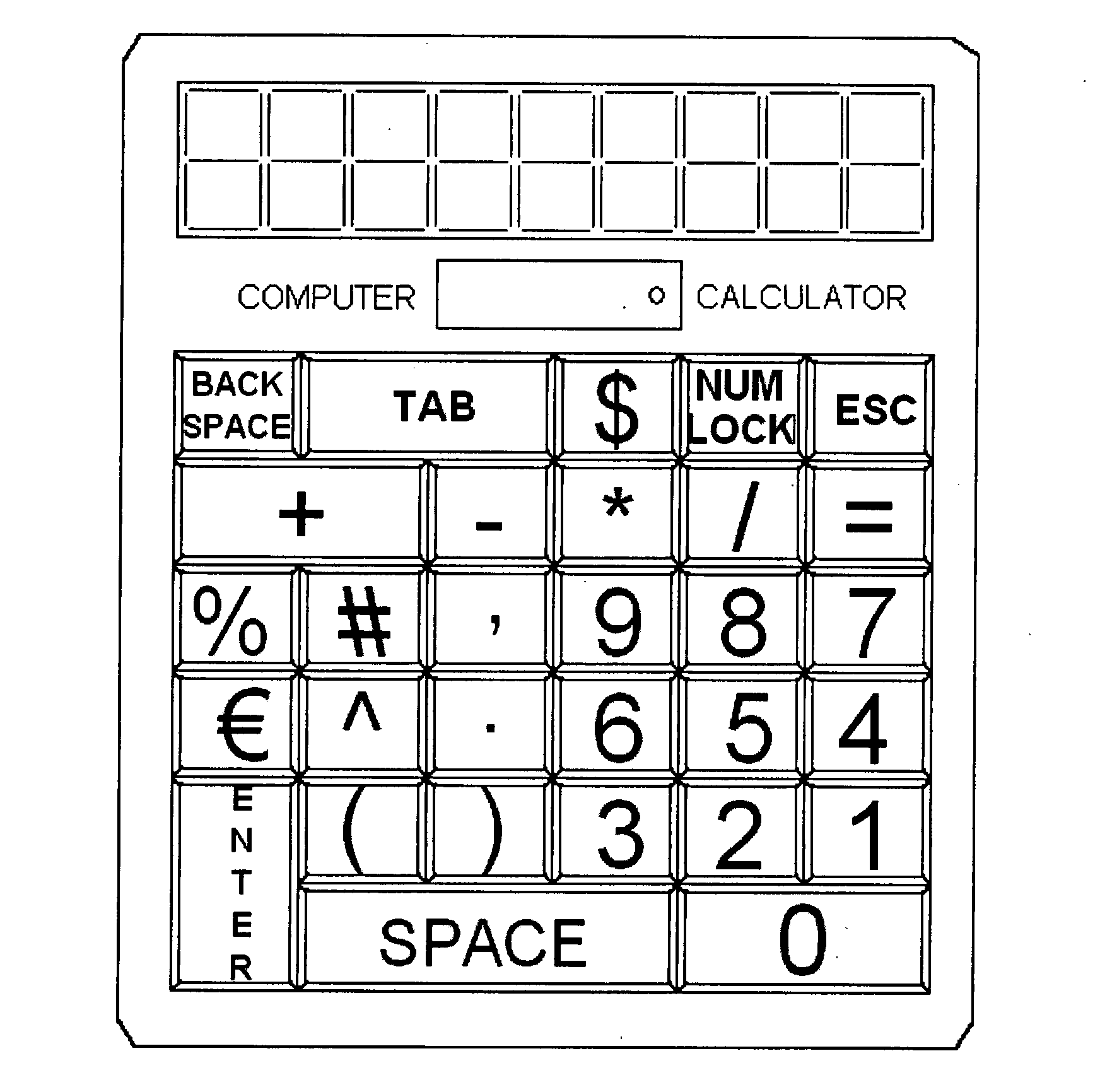 Computer keypad for improved input efficiency
