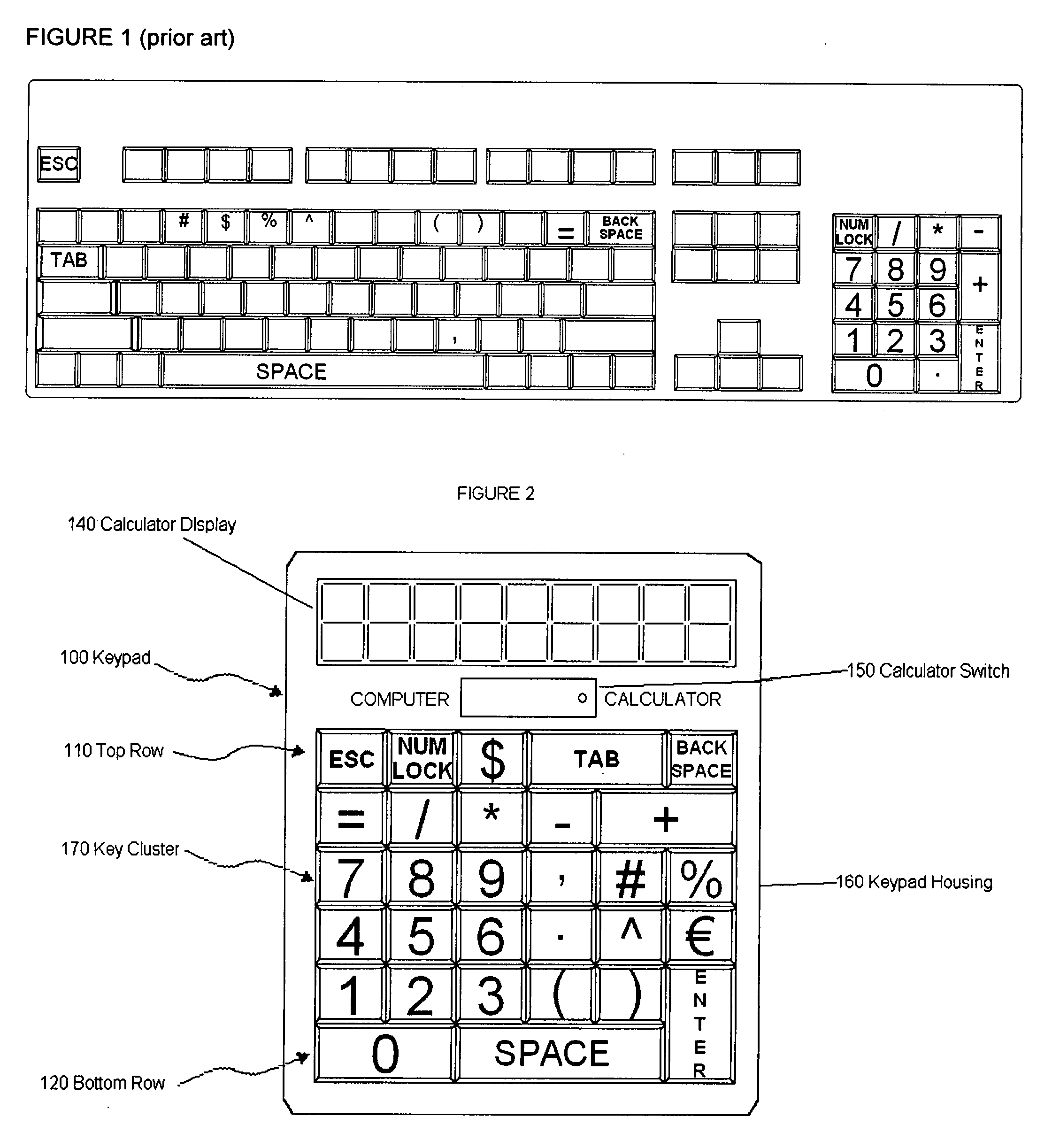 Computer keypad for improved input efficiency