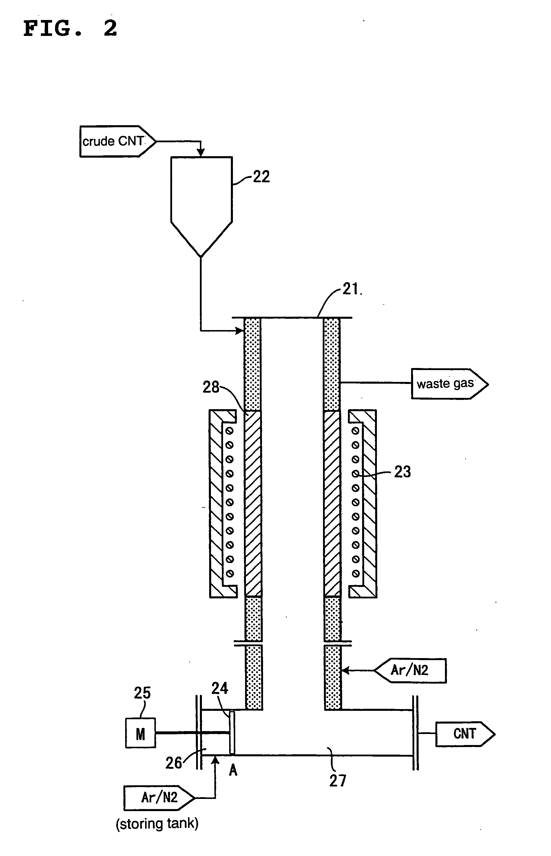 Method and apparatus for heat treatment of powder of fine carbon fiber