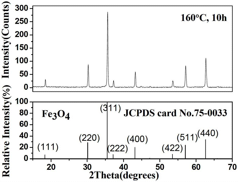 Controllable preparation method of micron-order Fe3O4