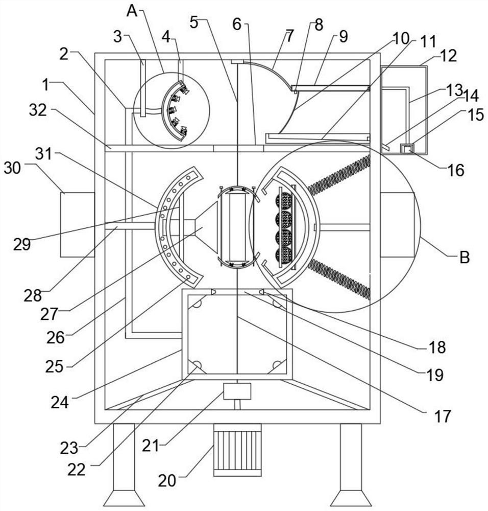 Mechanical computer hard disk ash removal device and cleaning method thereof