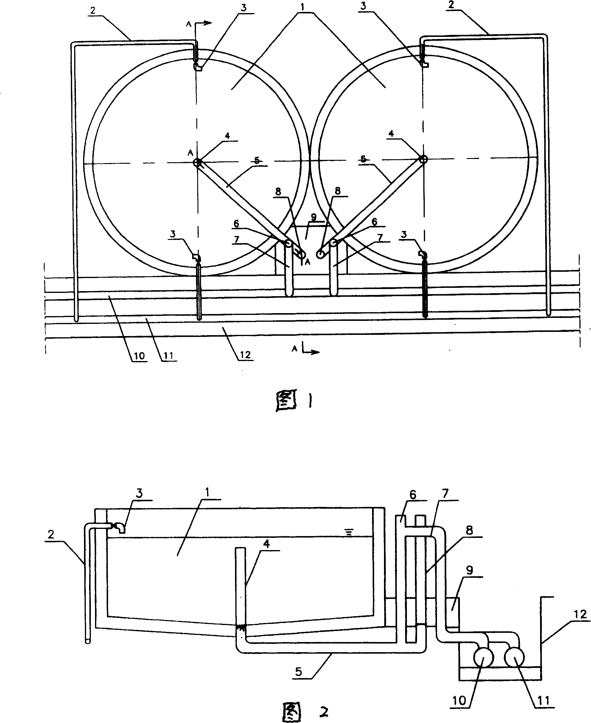 Automatic control method and system of fishpond water level of industrialized circulation water