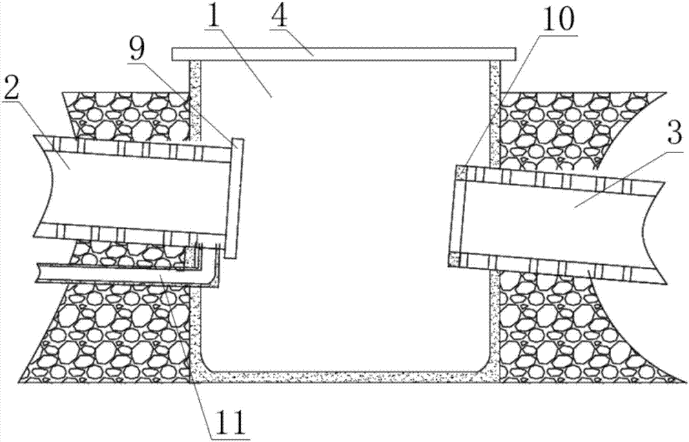 Double layer drainage pipeline collecting well device for sponge city and water collection method