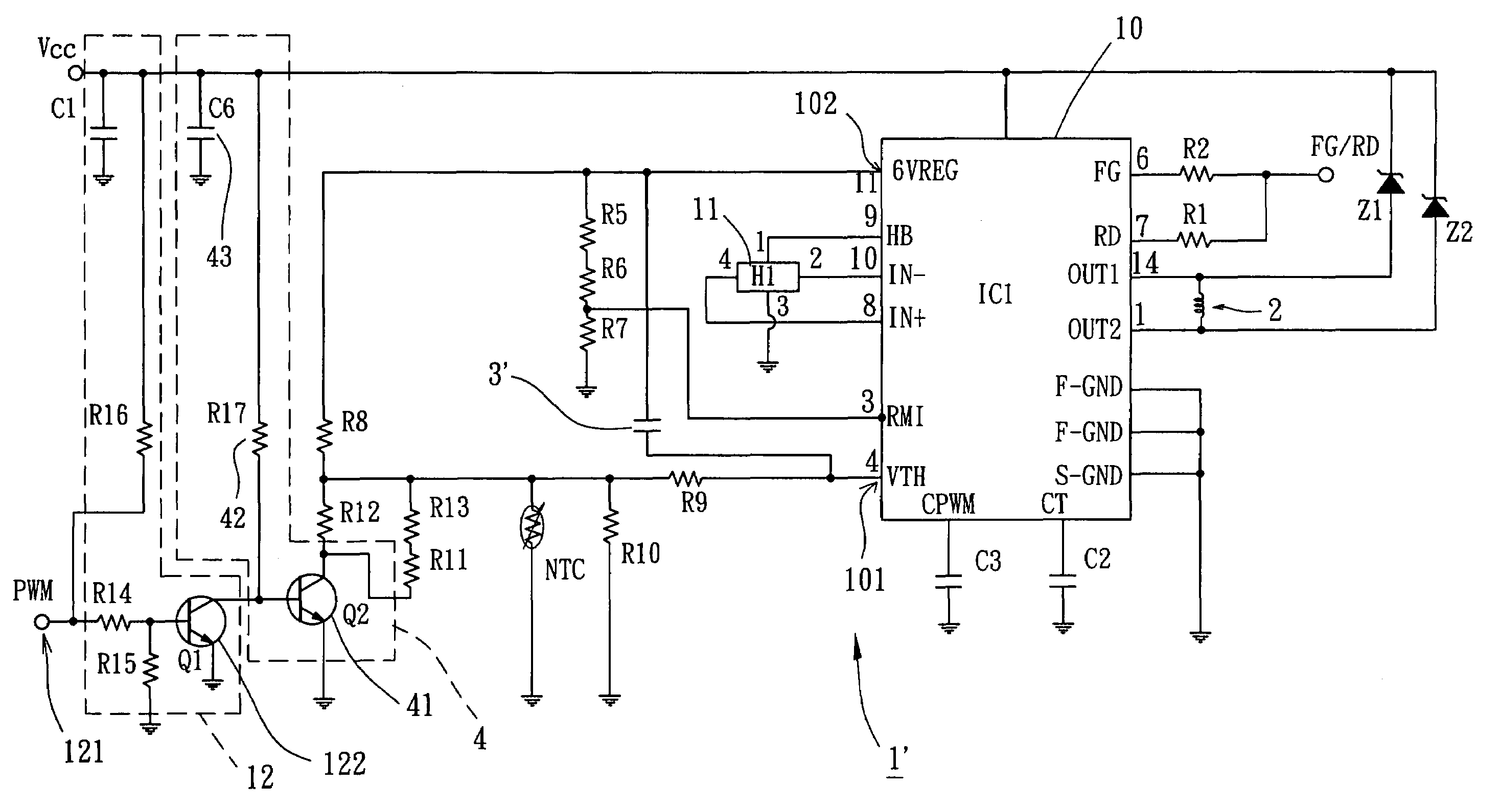 Frequency-variable pulse-width-modulation motor drive circuit capable of operating under different PWM frequencies