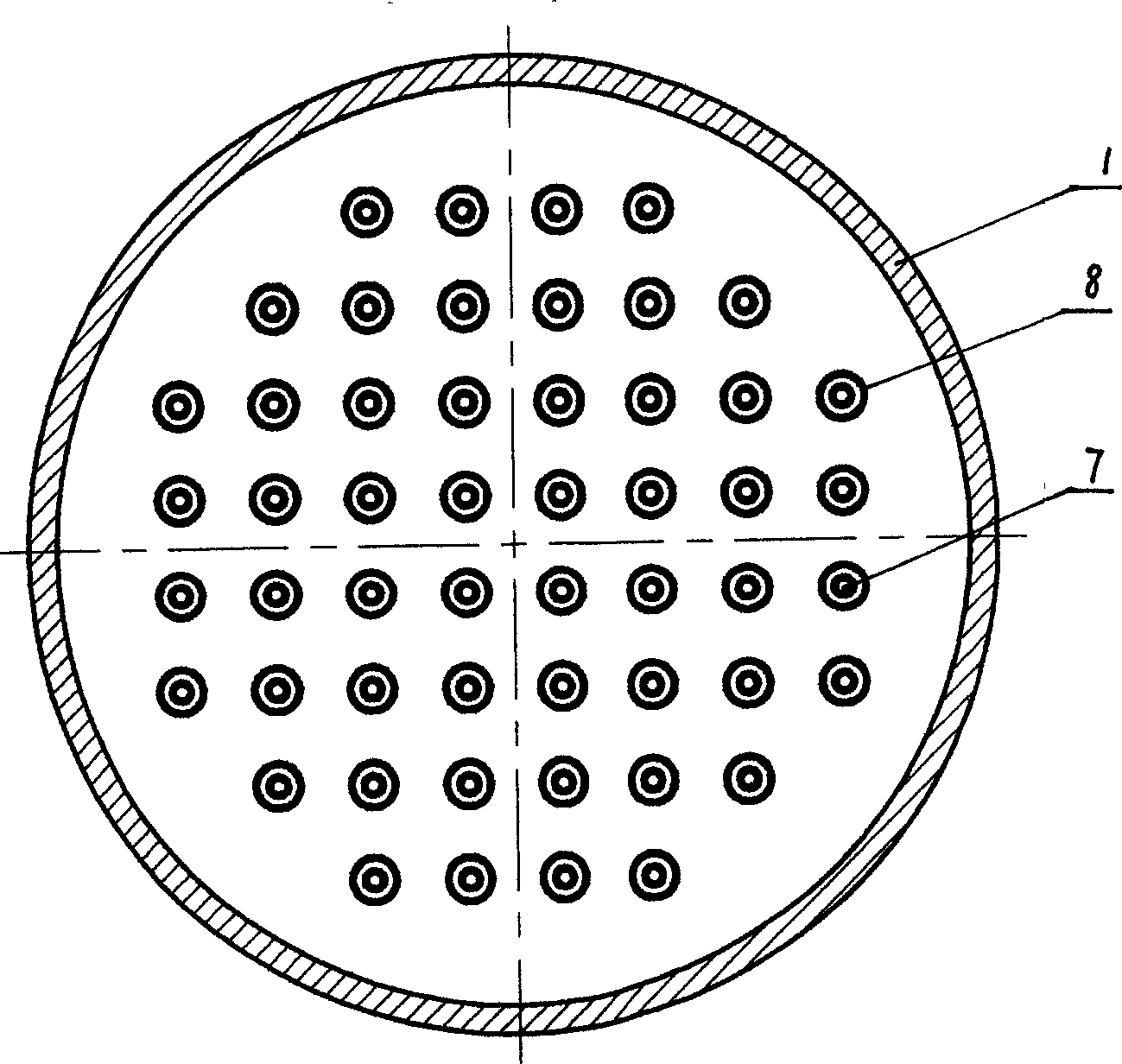 Bilayer inlet gas spray nozzle in use for metal-organic chemical vapor deposition device