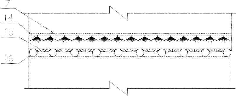 A wet method treatment process of purified flue gas with a water collection function in the process and a processing apparatus thereof