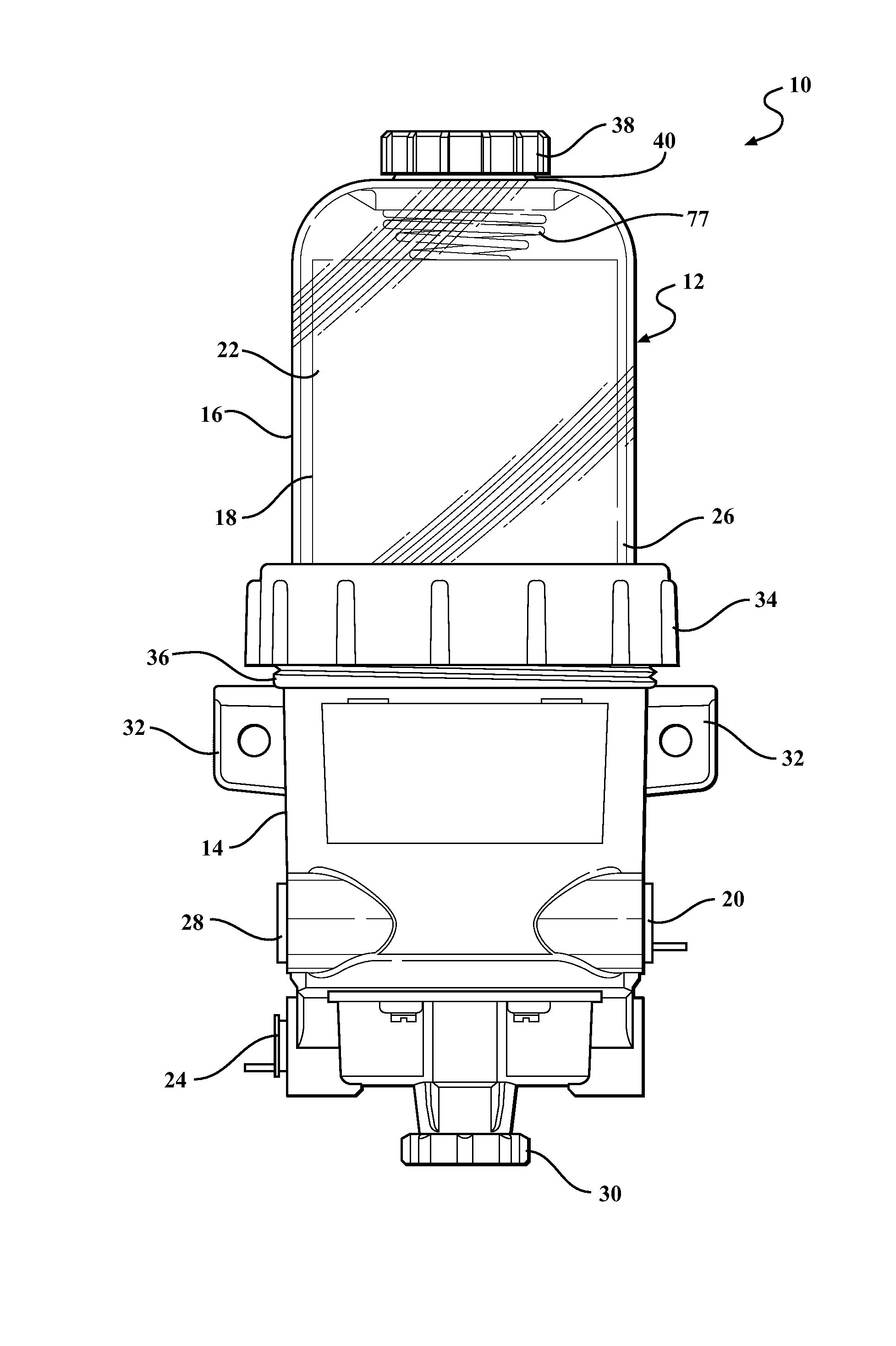 Fluid filter assembly with a filter cartridge and housing interface