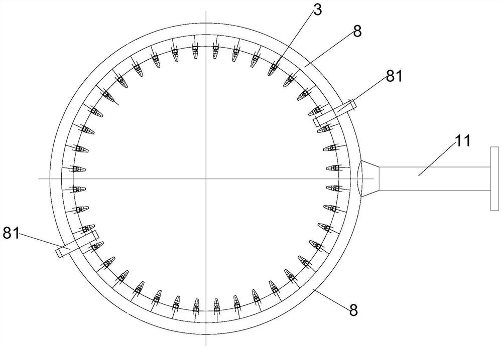 Quenching water device suitable for long-period operation of acetylene furnace