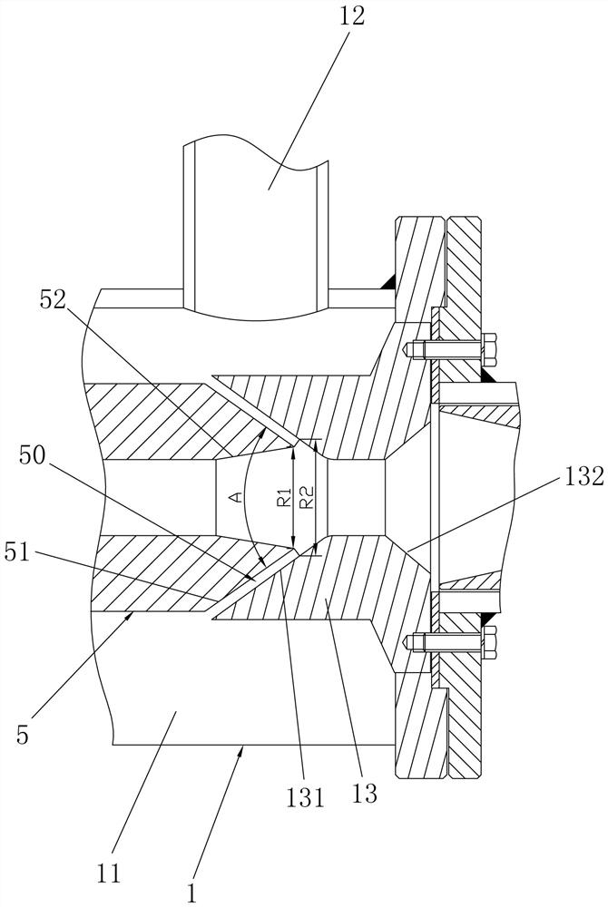 Rod and wire water-passing cooling device