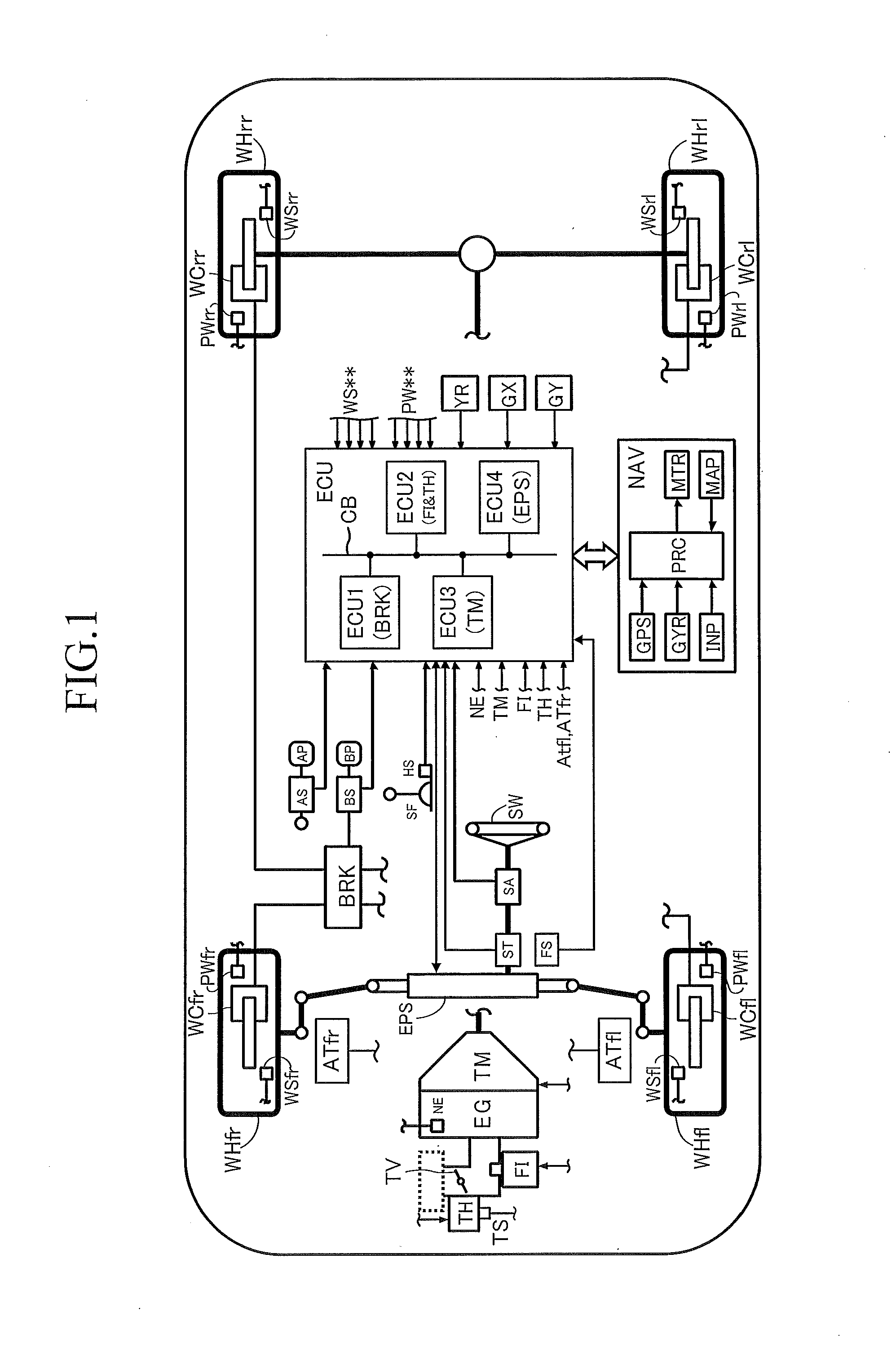 Device for controlling traveling of vehicle