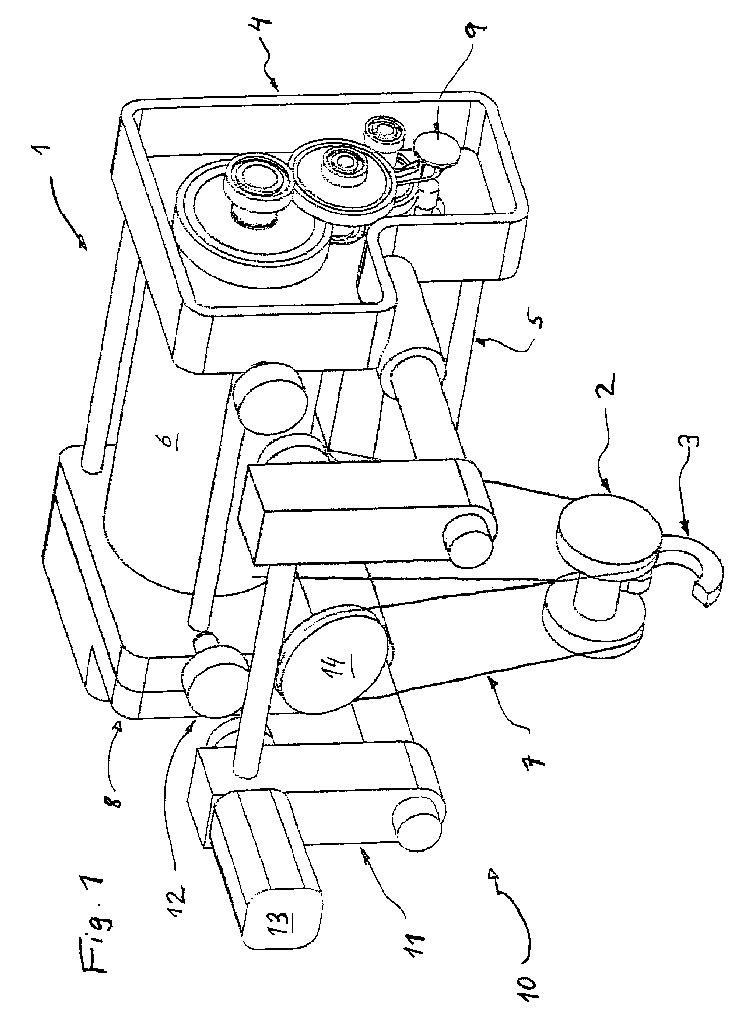 Hoisting device with load measuring mechanism and method for determining the load of hoisting devices
