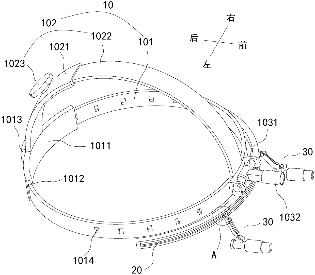 Head-wearing type ophthalmic microscope