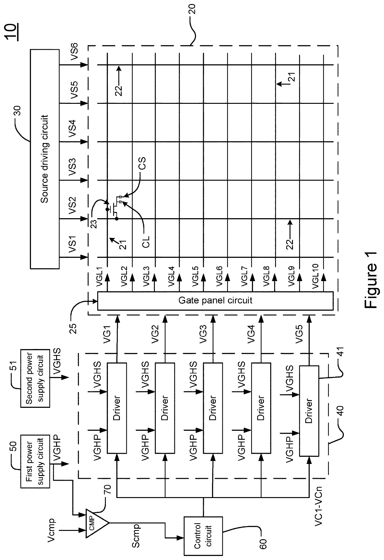 Driving circuit for display panel and high voltage tolerant circuit