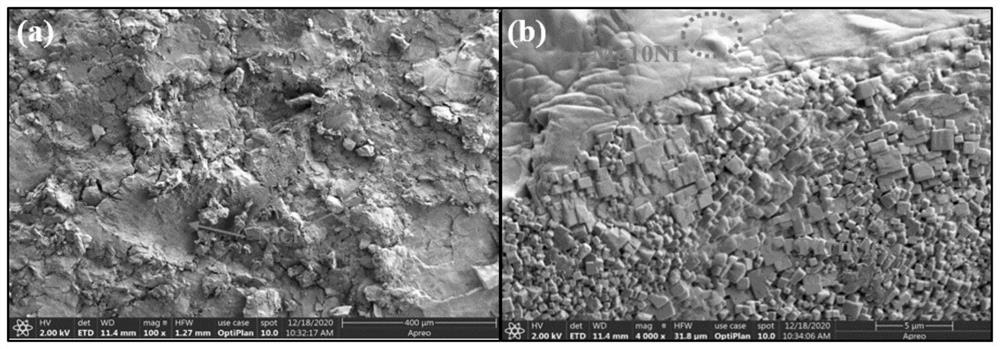 A salt-made porous magnesium-nickel hydrolysis hydrogen production alloy and its preparation method