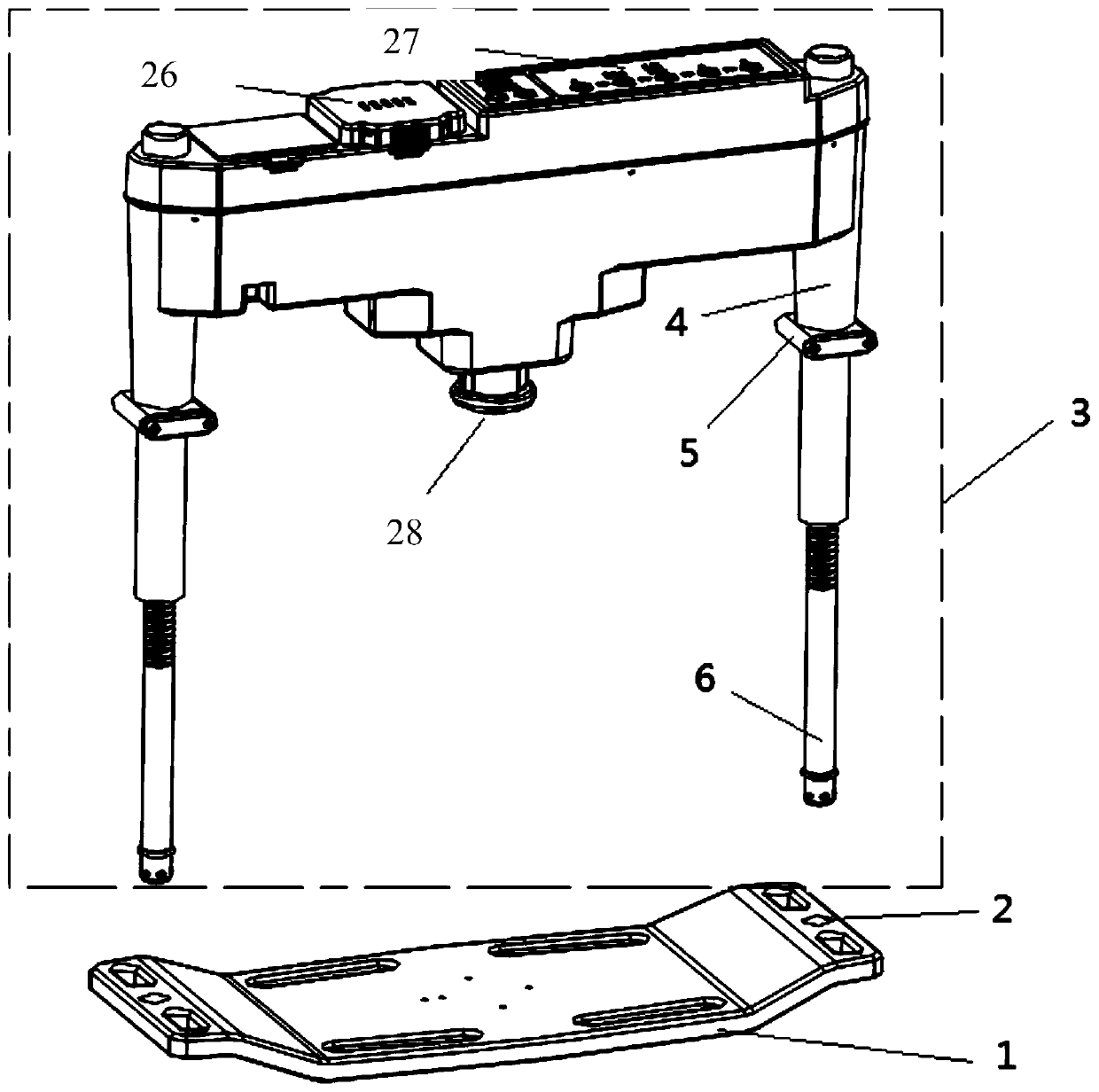 An installation adjustment device for cardiopulmonary resuscitation equipment