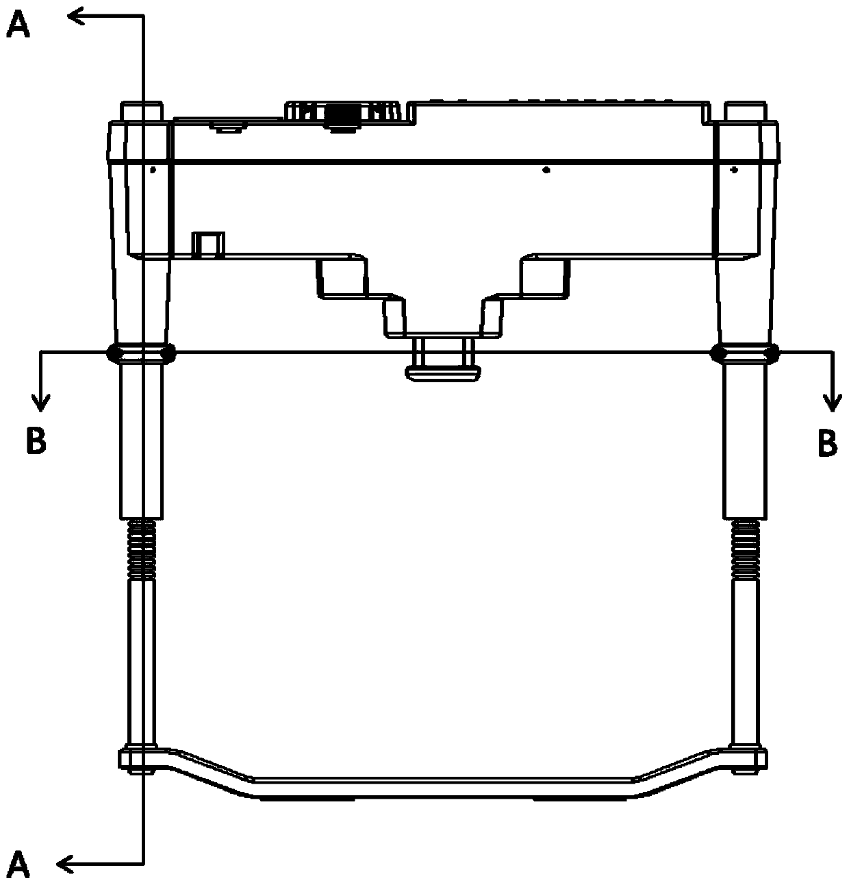 An installation adjustment device for cardiopulmonary resuscitation equipment