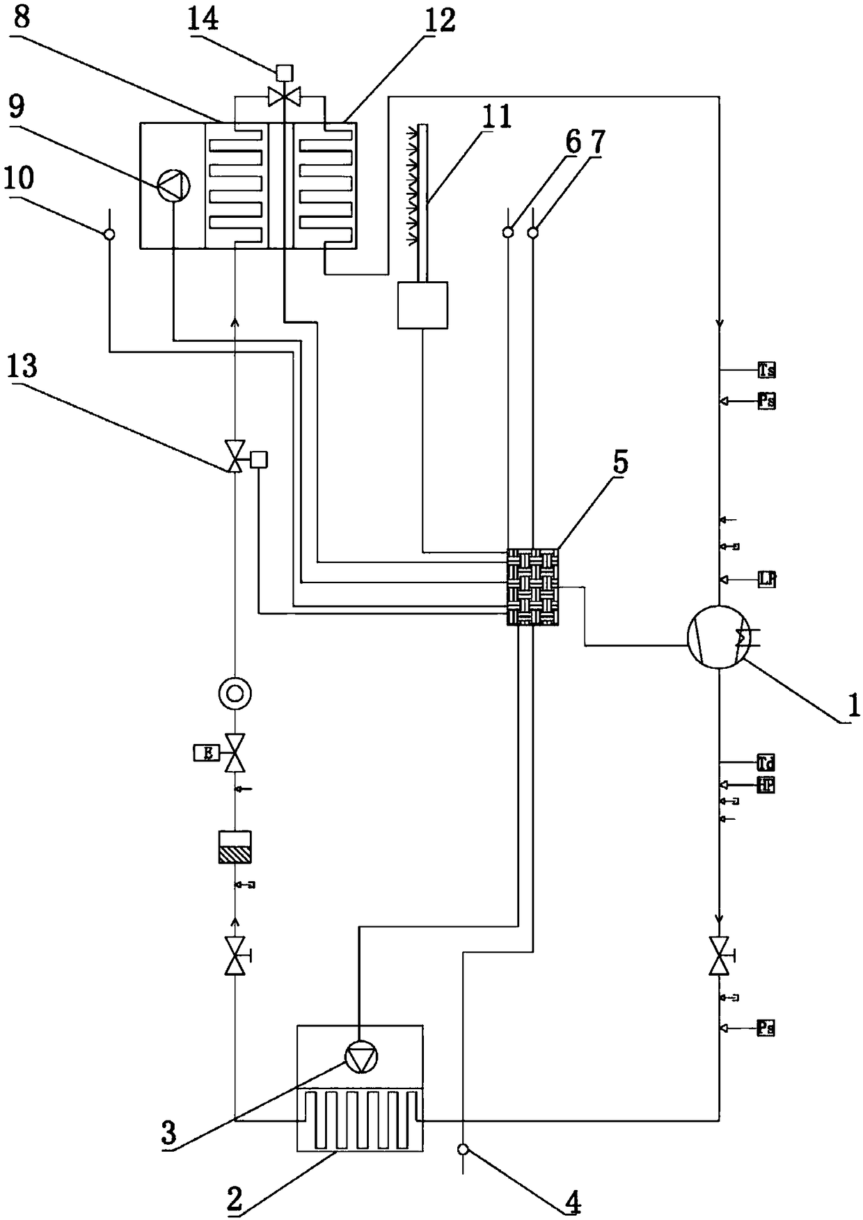 Air conditioning system controlling air outlet temperature through dew point temperature and control method of air conditioning system