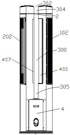 Dual-cross-flow jet flow air conditioner with adjustable air input amount and air conditioner indoor unit