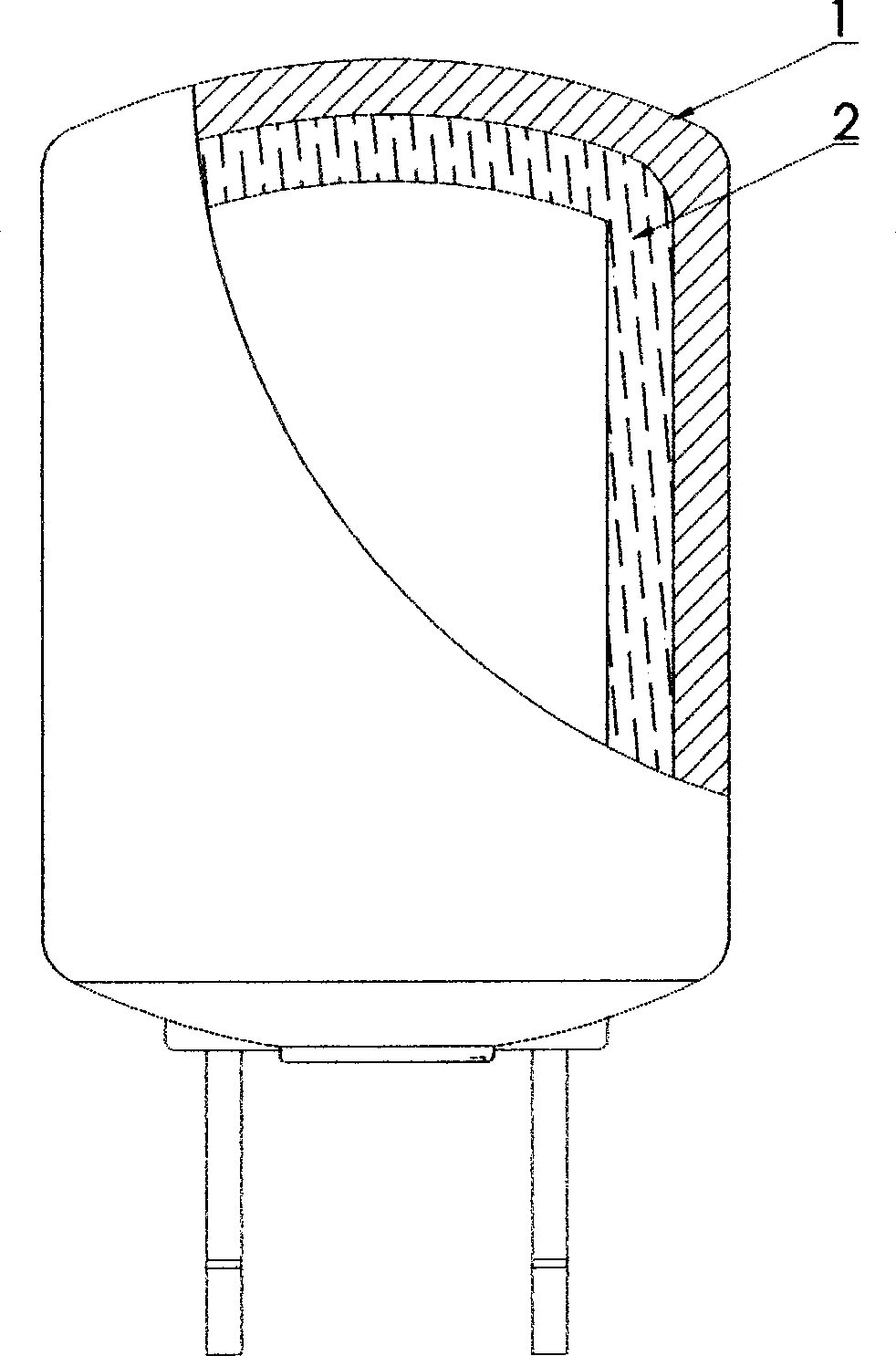 Water heater internal bladder having nano coating