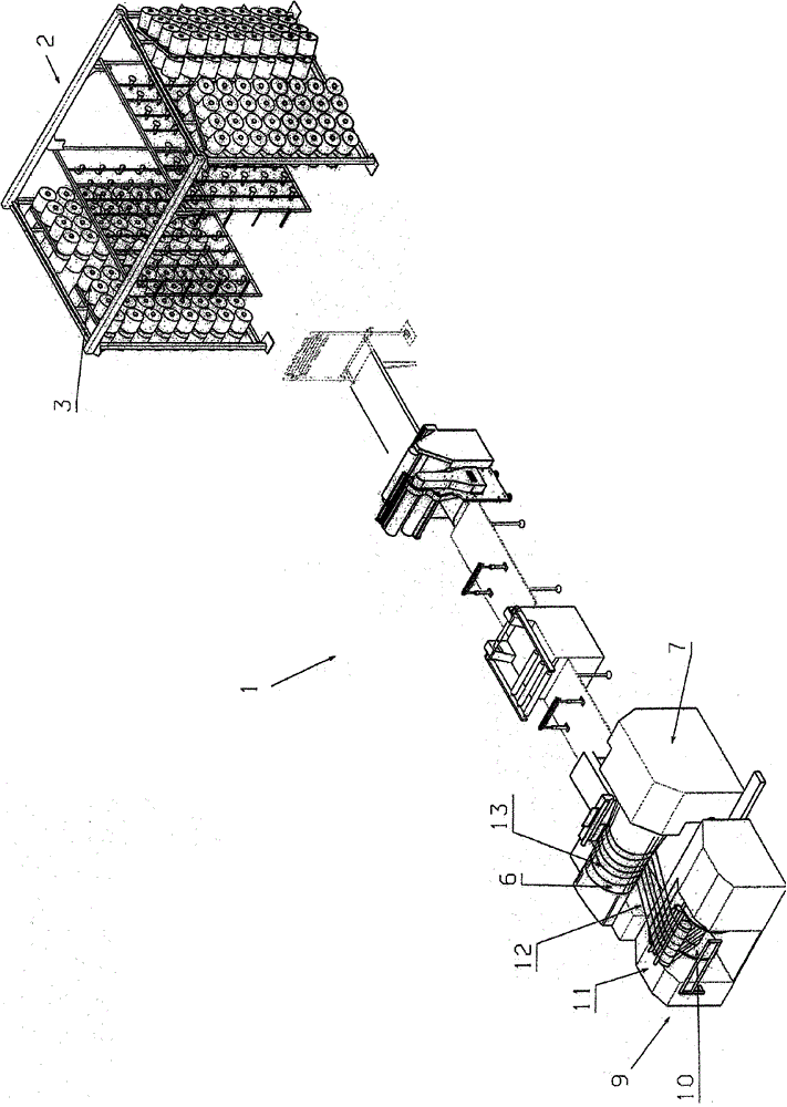 Method and device used for manufacturing at least two section beams in one set
