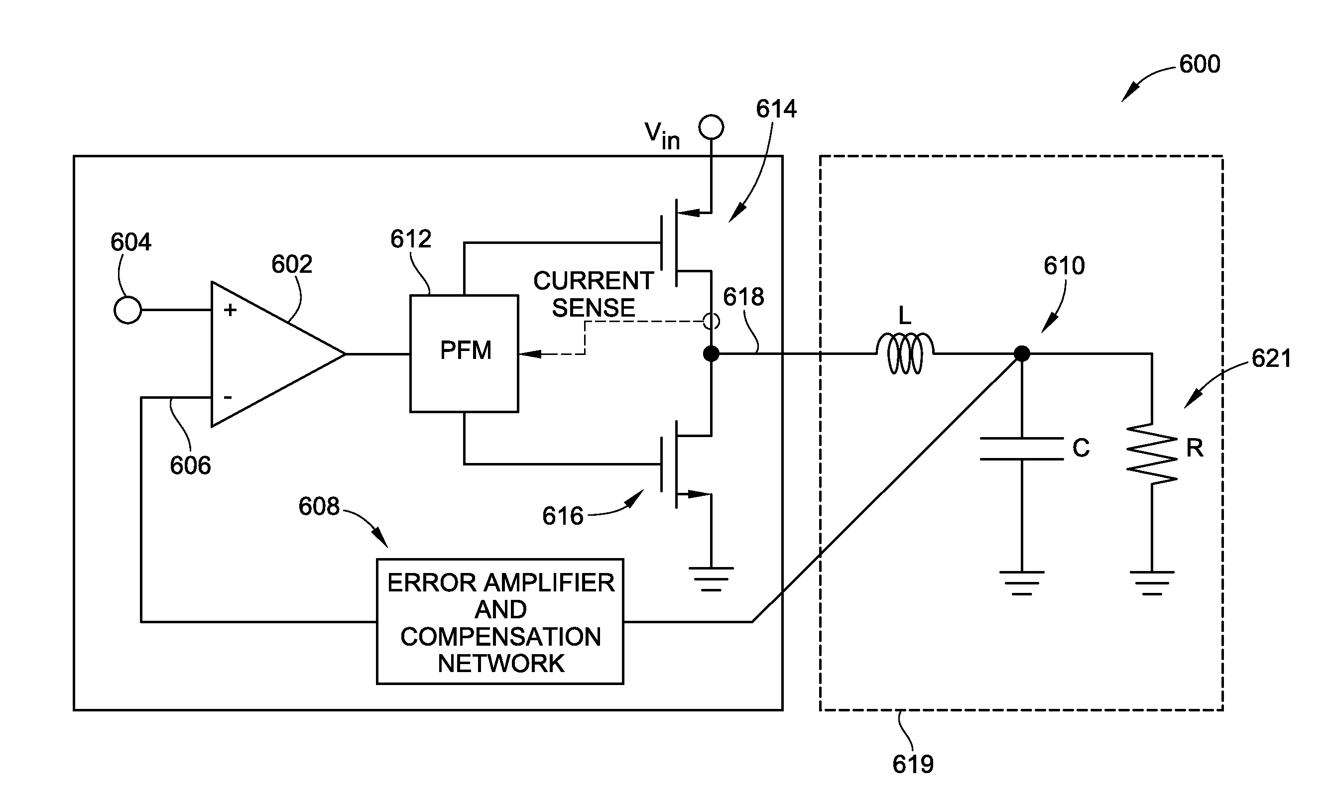 System and method for providing power via a spurious-noise-free switching device