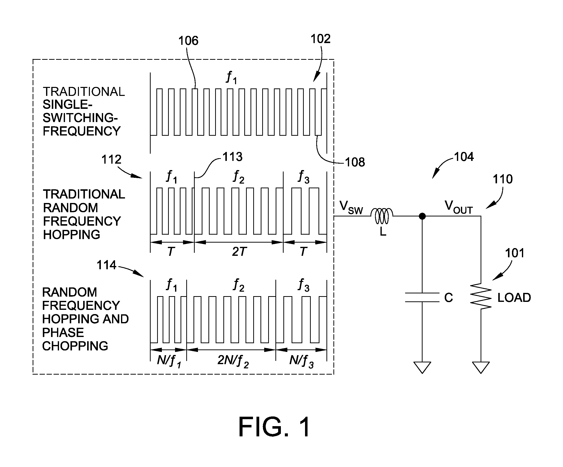 System and method for providing power via a spurious-noise-free switching device