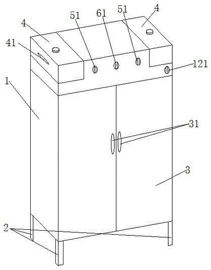 A steam cabinet having a drying function