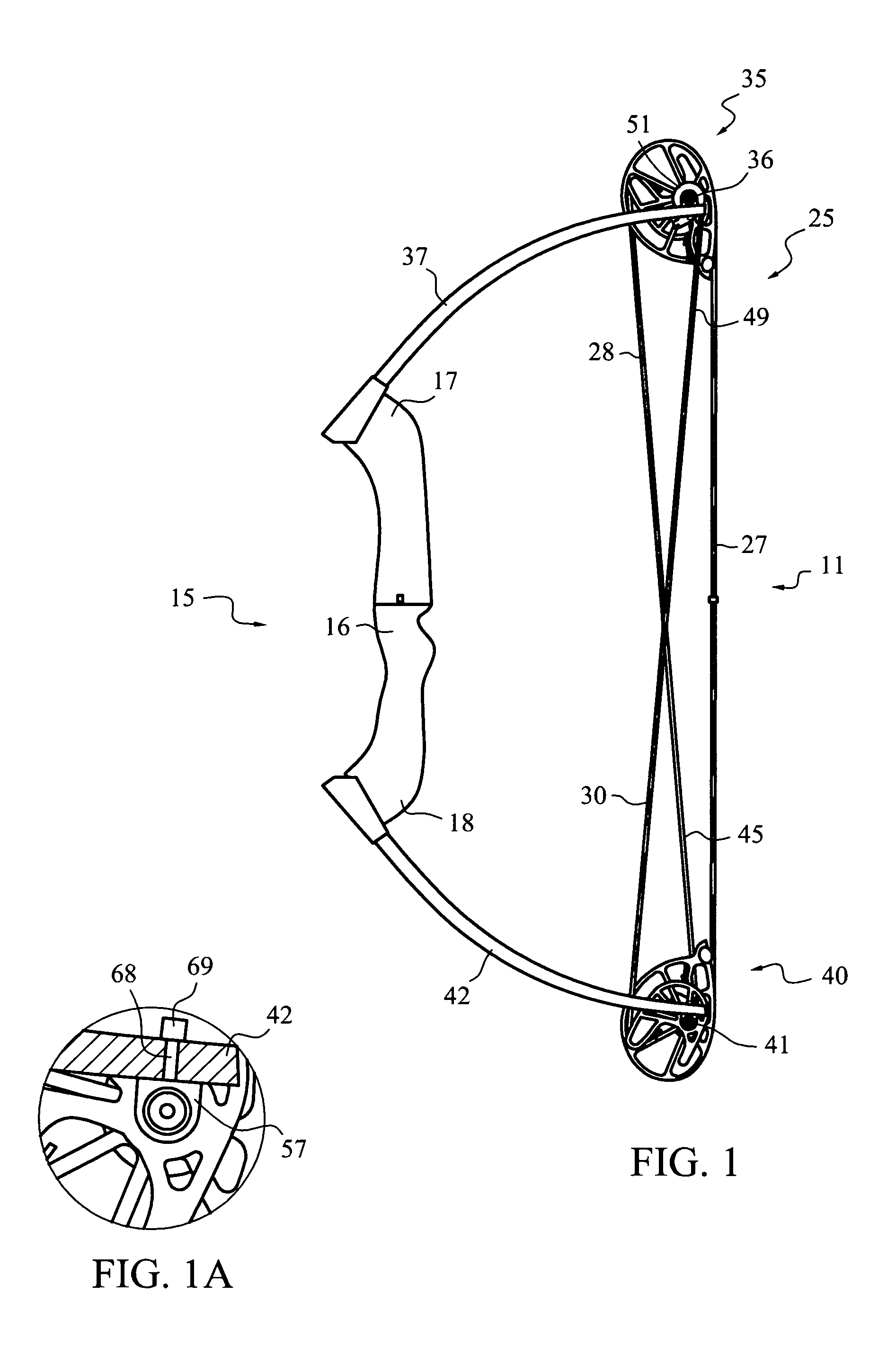 Pulley assembly and axle for compound bows