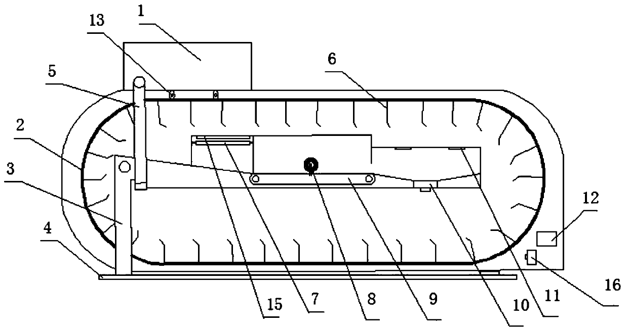 A feeding machine capable of recycling feed