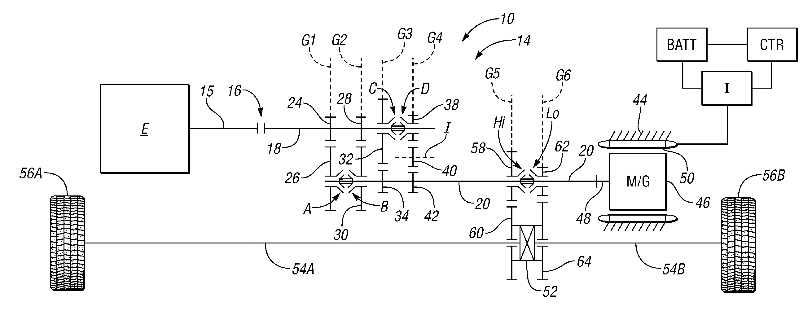 Single motor hybrid transmission