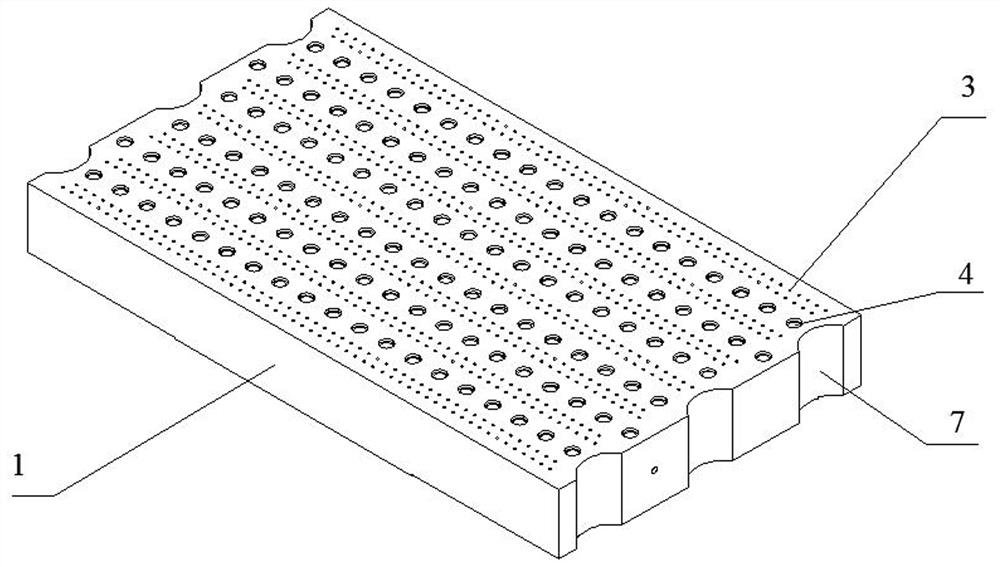 An air-floating ceramic tile